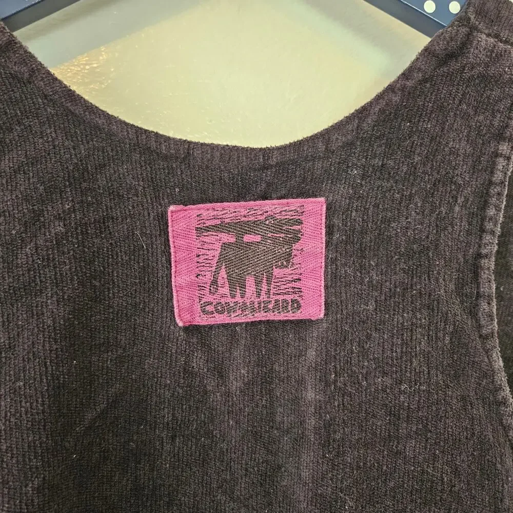 Cow+Lizard Corduroy Jumper Dress Girls 10/12/14? Black‎ Purple Halloween Motif